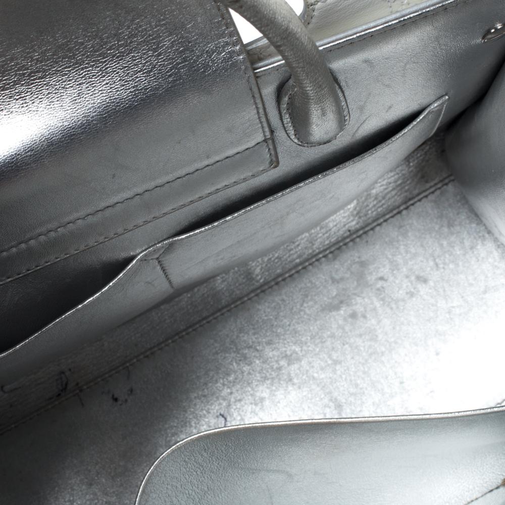 Silver Leather Dior Tote
