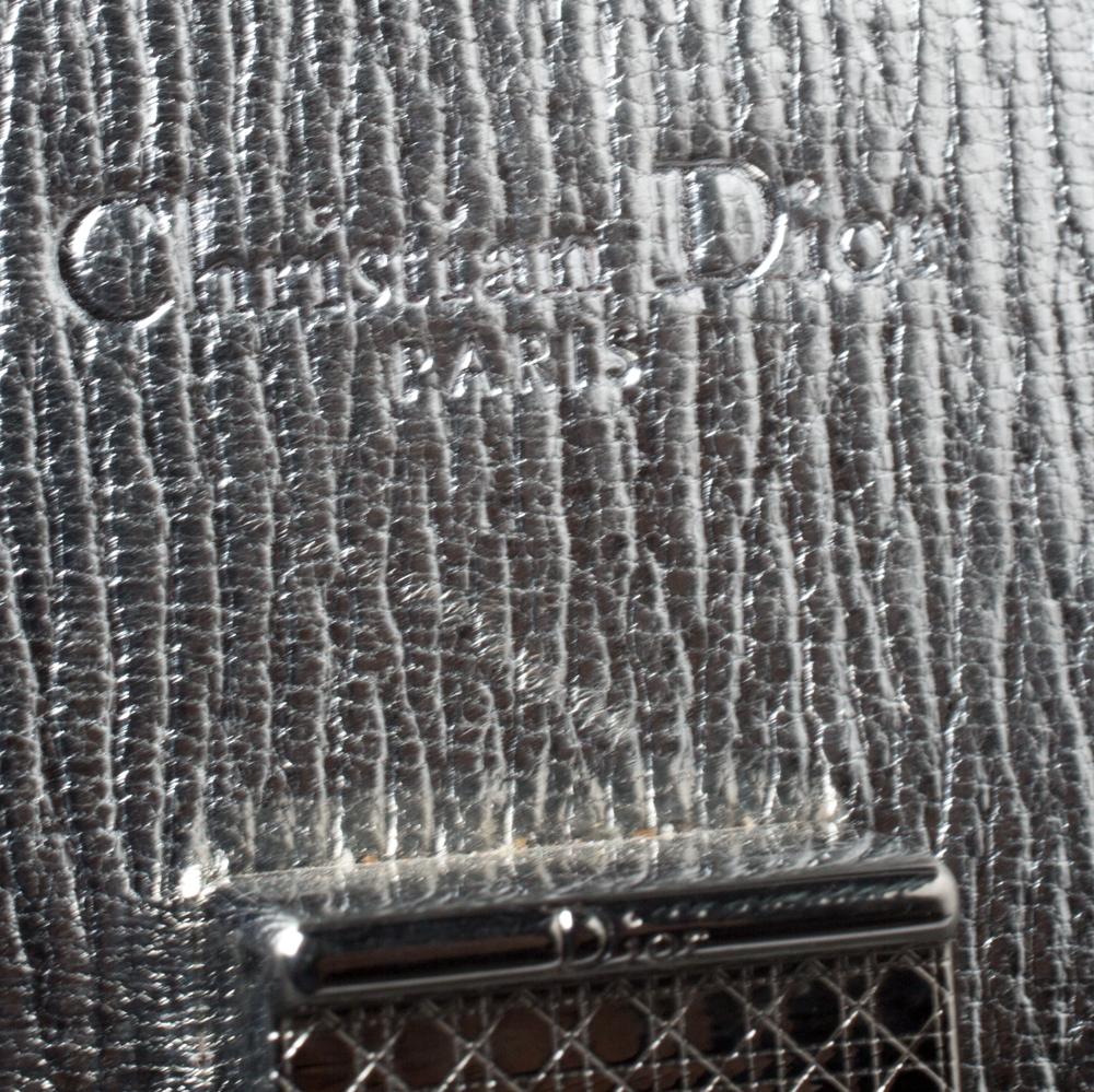 Silver Leather Dior Tote