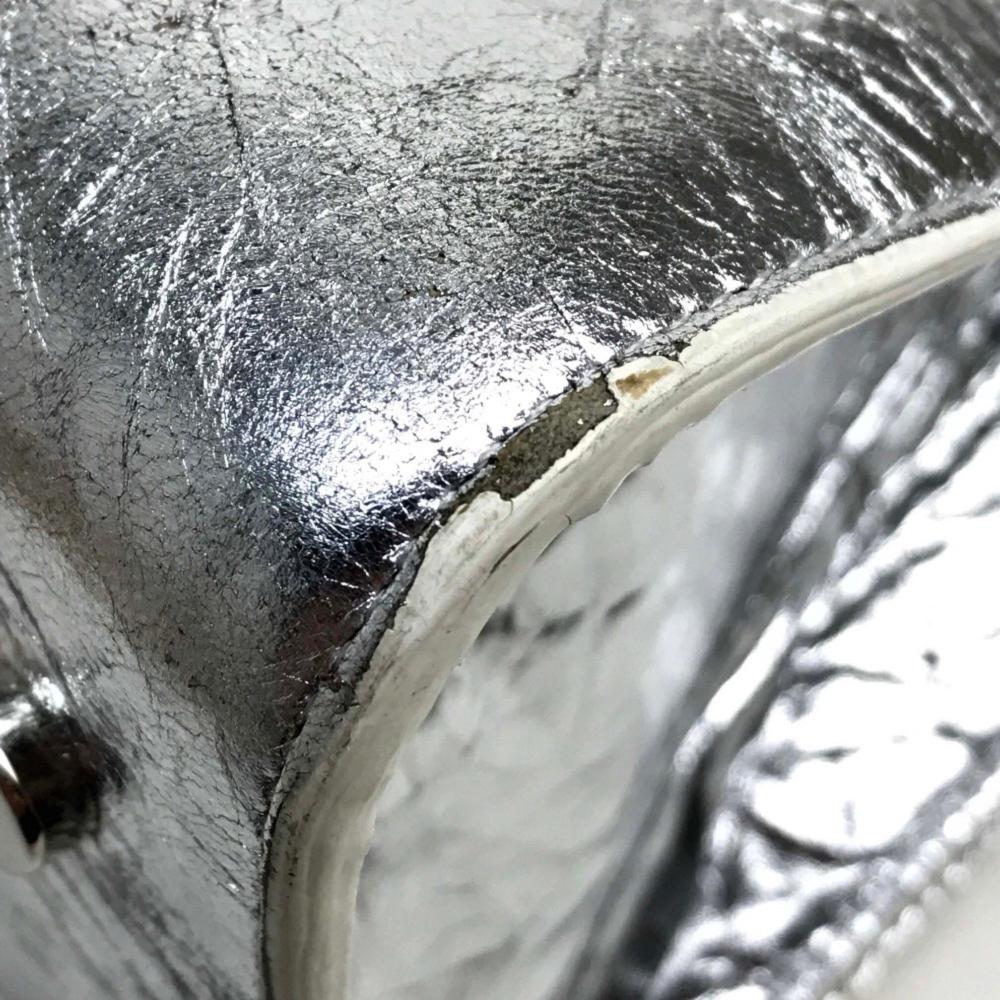 Silver Leather Dior Travel Bag