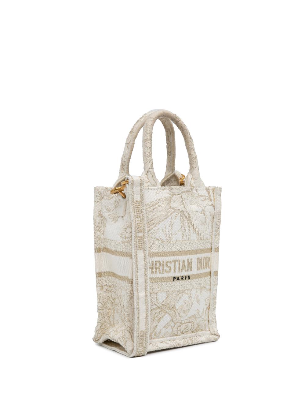 White Canvas Dior Book Tote