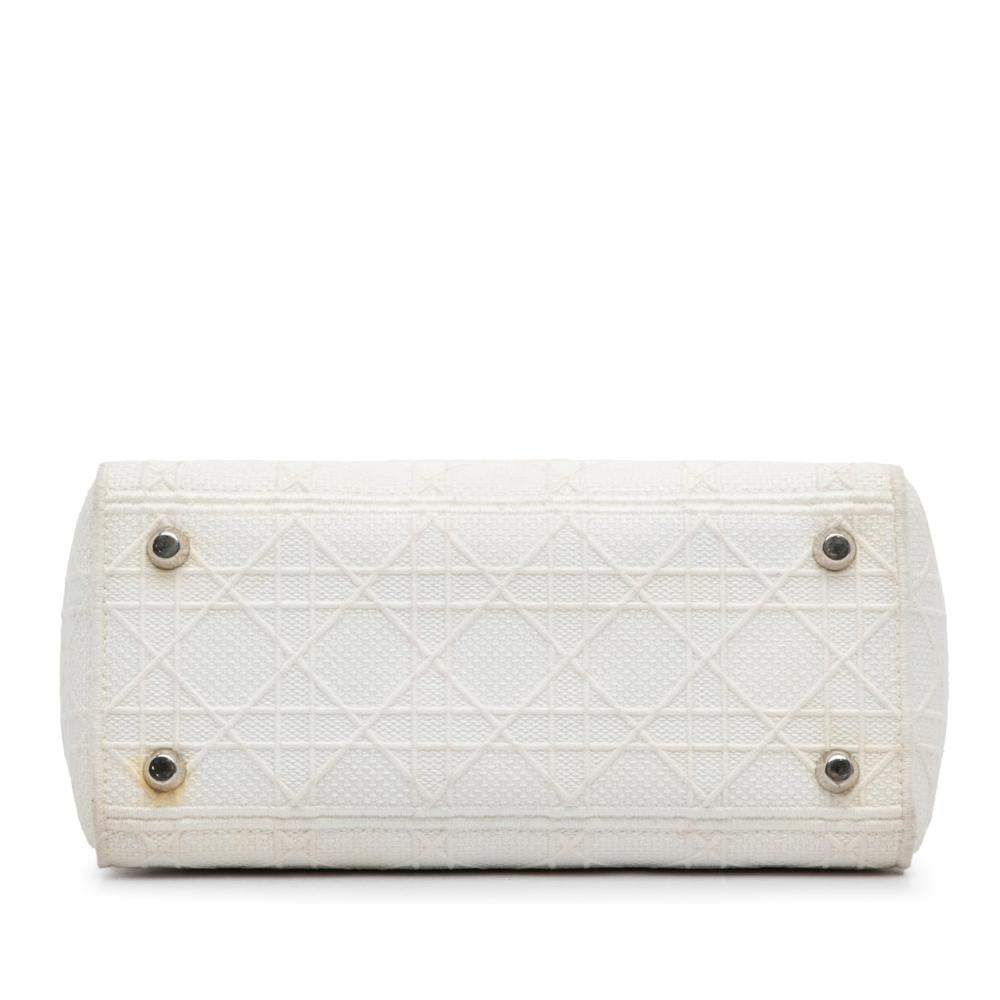 White Canvas Dior Lady Dior