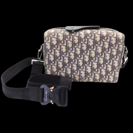 White Canvas Dior Shoulder Bag