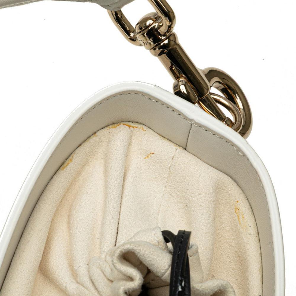White Leather Dior Bucket Bag