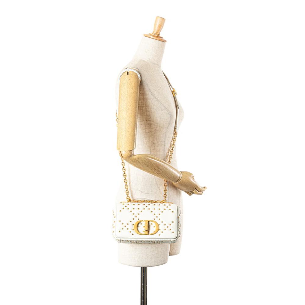 White Leather Dior Crossbody Bag