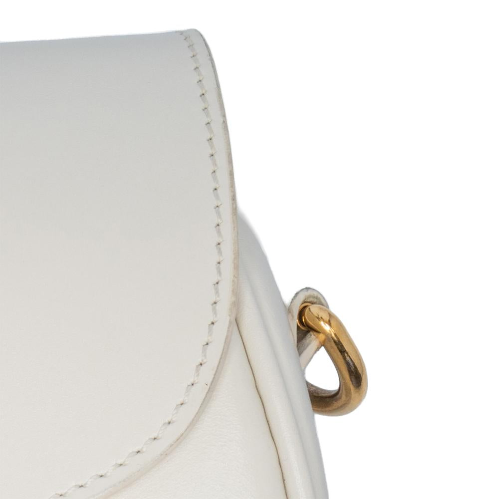 White Leather Dior Crossbody Bag