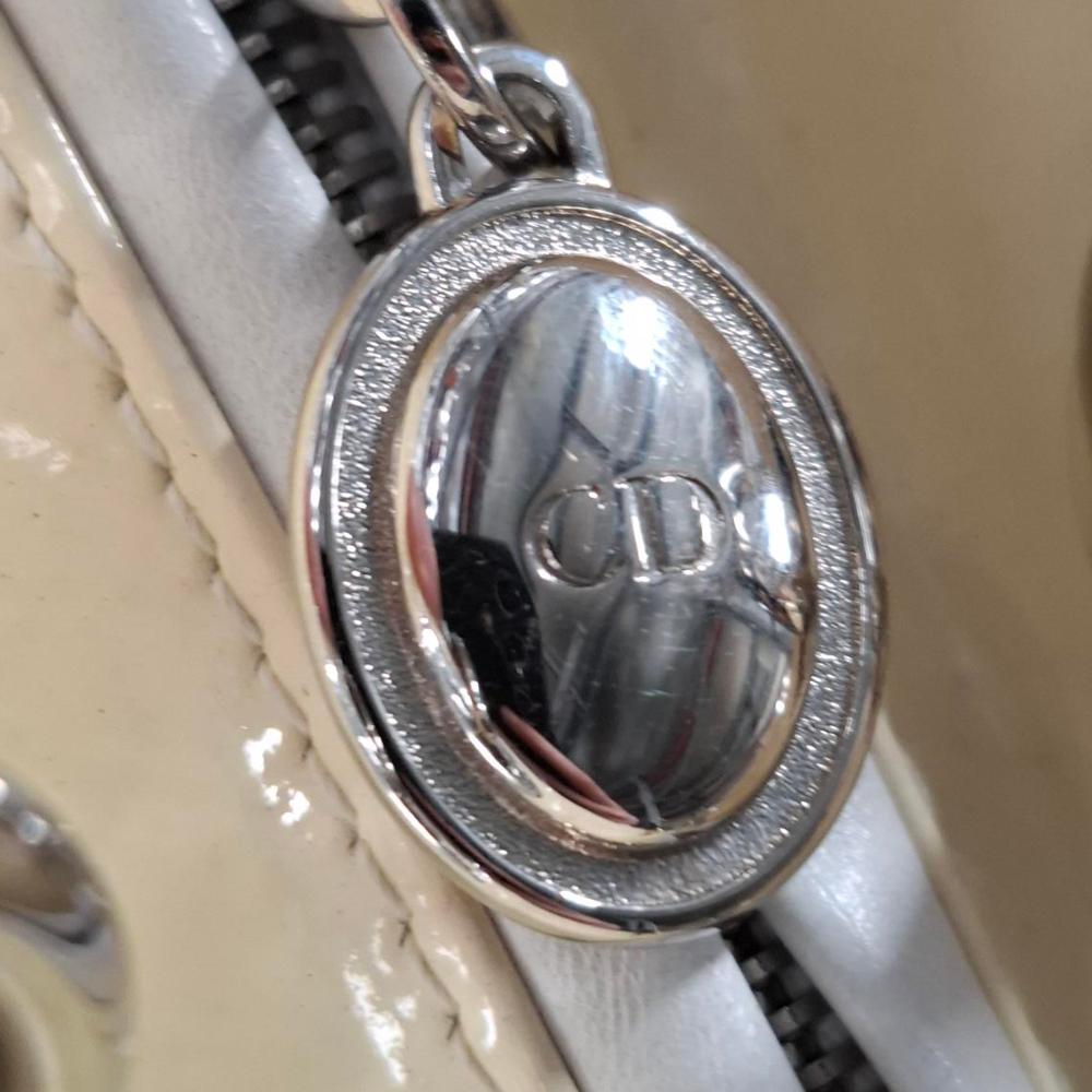 White Leather Dior Lady Dior