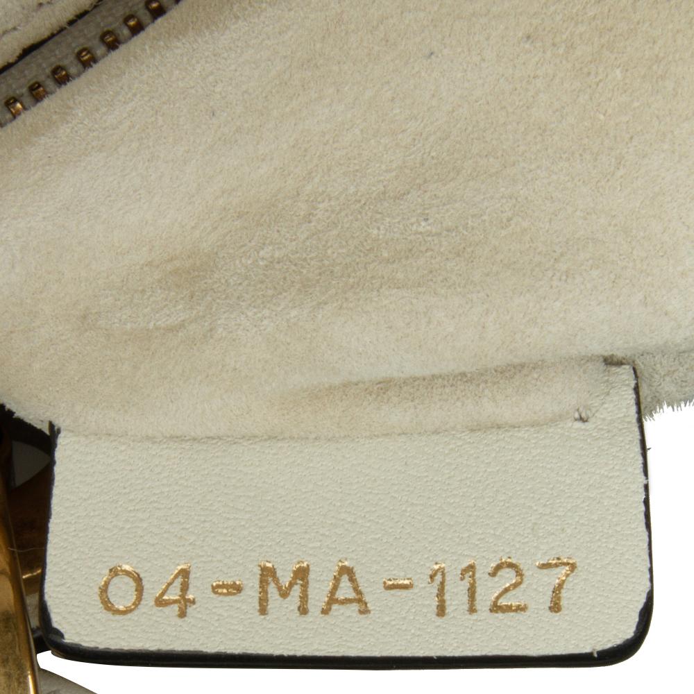 White Leather Dior Lady Dior