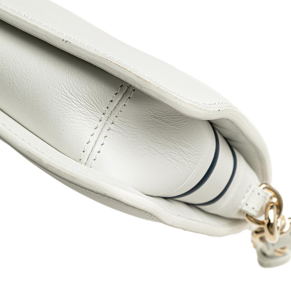 White Leather Dior Shoulder Bag