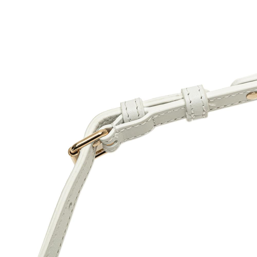 White Leather Dior Shoulder Bag