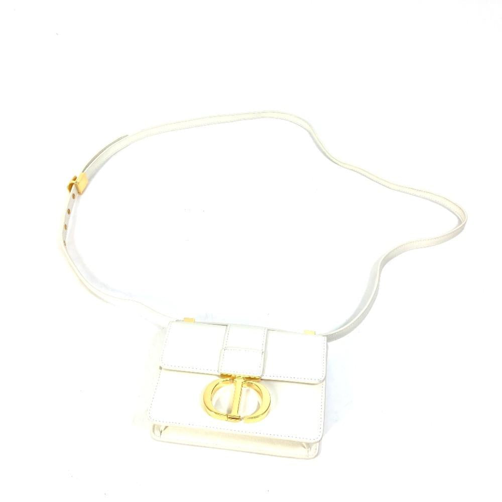 White Leather Dior Shoulder Bag