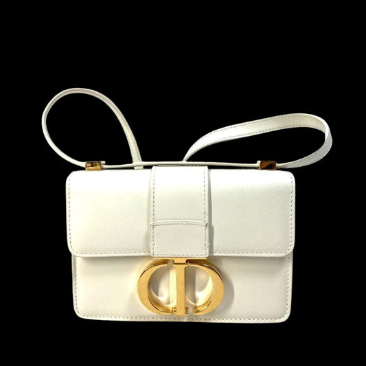 White Leather Dior Shoulder Bag