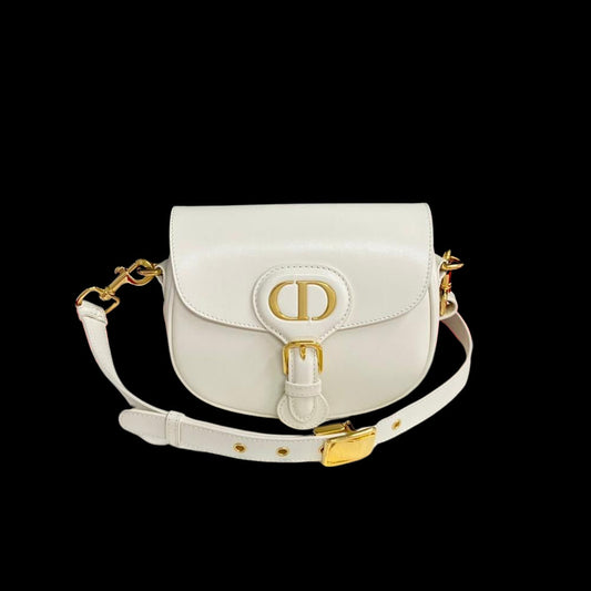 White Leather Dior Shoulder Bag