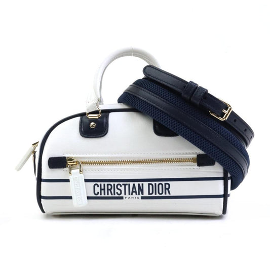 White Leather Dior Shoulder Bag
