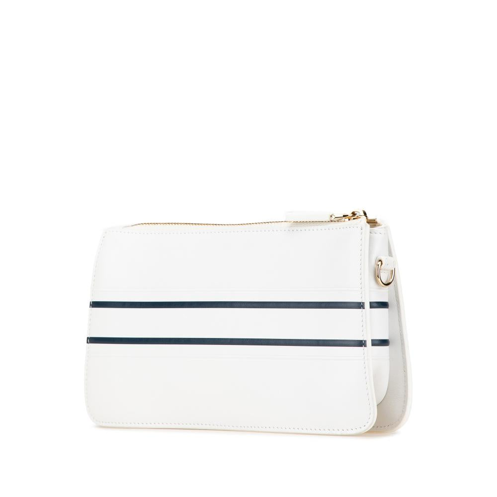 White Leather Dior Shoulder Bag