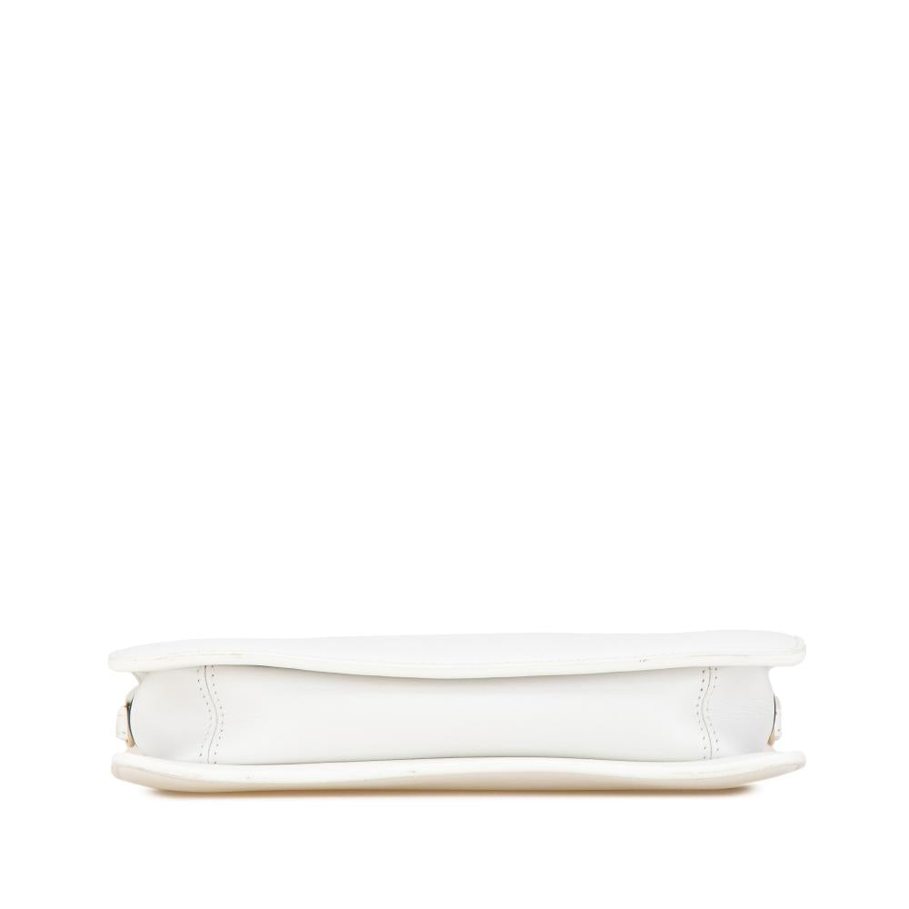 White Leather Dior Shoulder Bag
