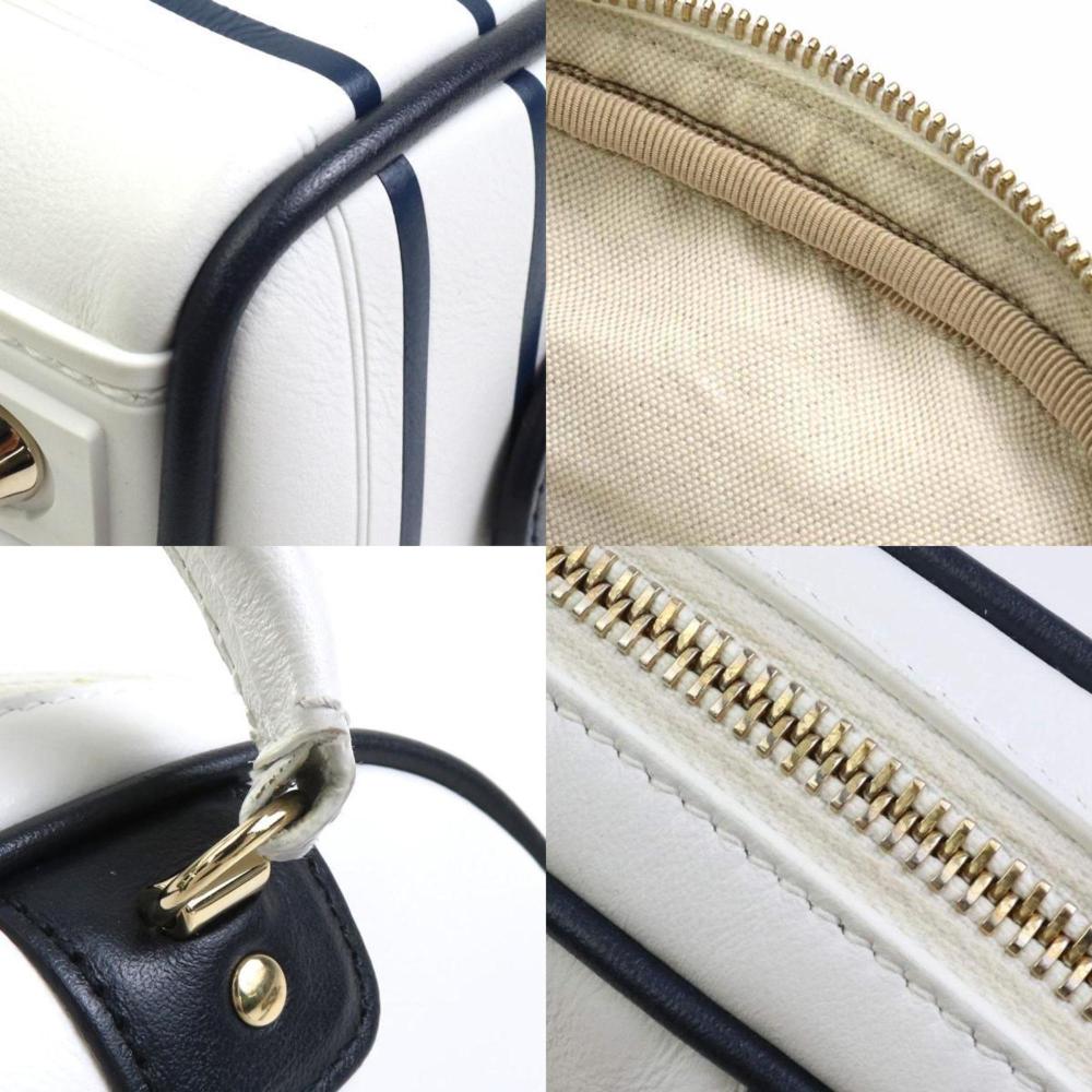White Leather Dior Shoulder Bag