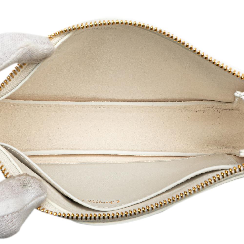 White Leather Dior Shoulder Bag