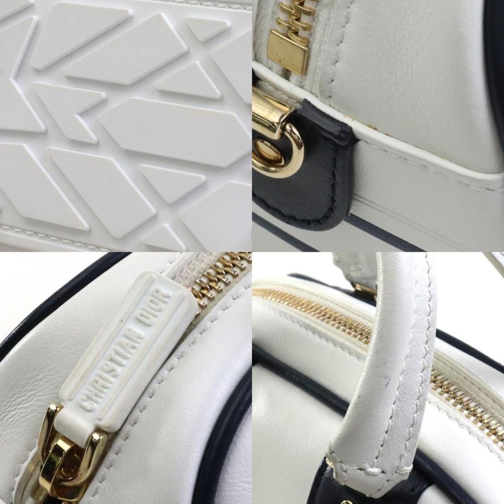 White Leather Dior Shoulder Bag