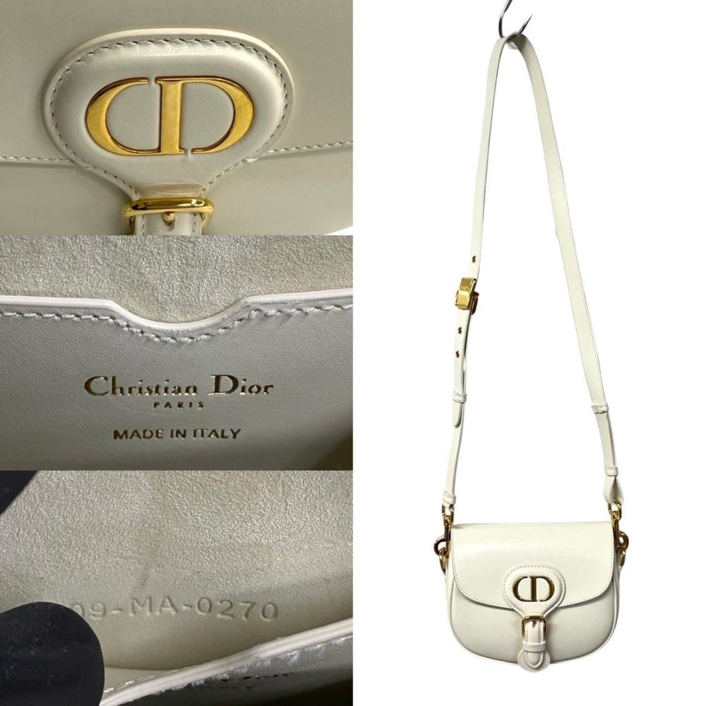 White Leather Dior Shoulder Bag