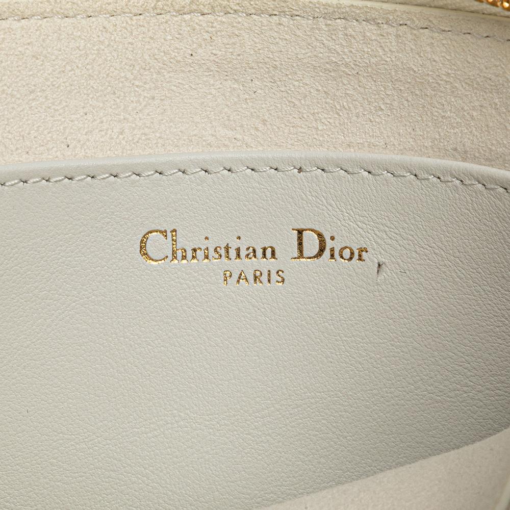 White Leather Dior Shoulder Bag