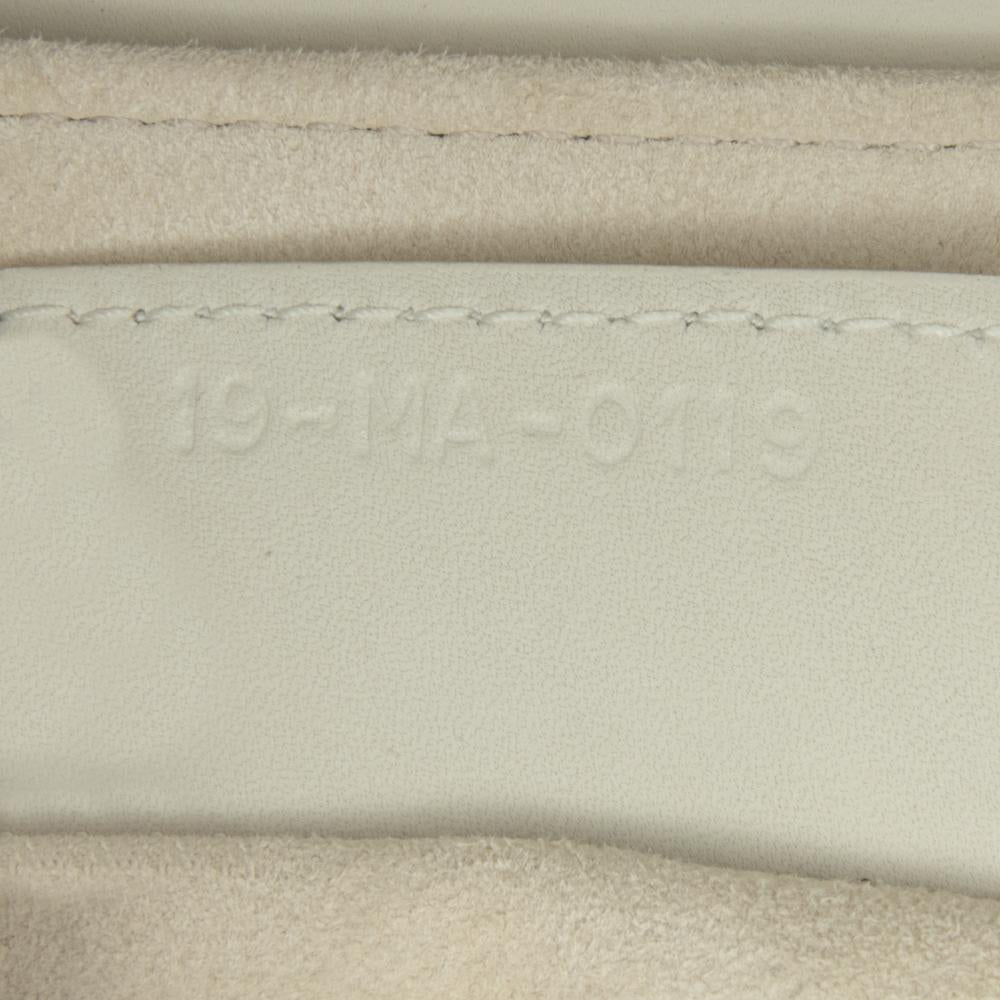 White Leather Dior Saddle Bag