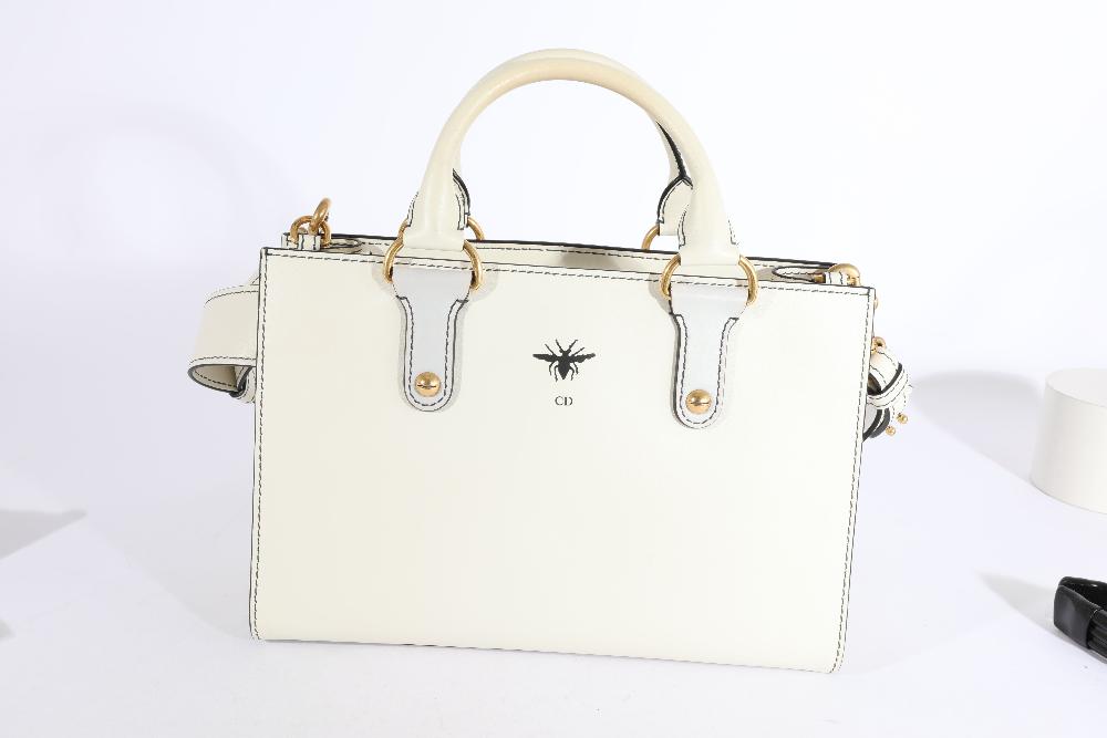 White Leather Dior Tote