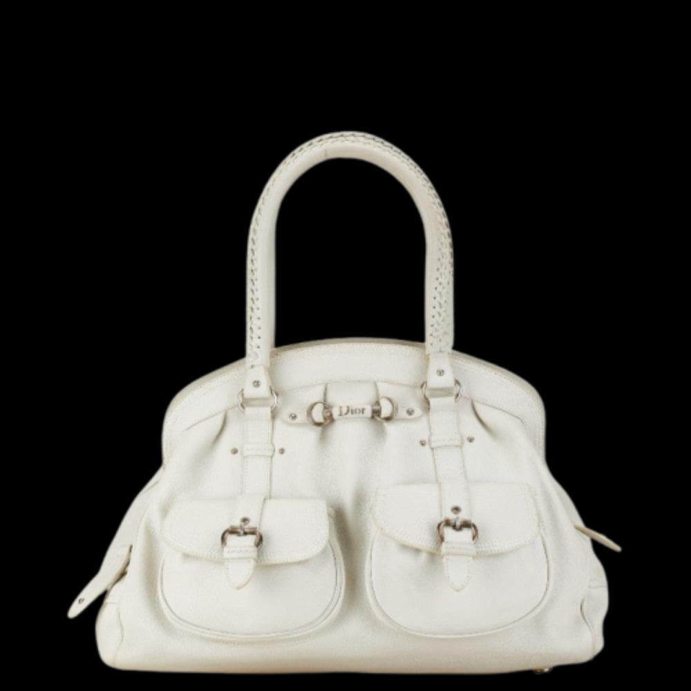 White Leather Dior Tote