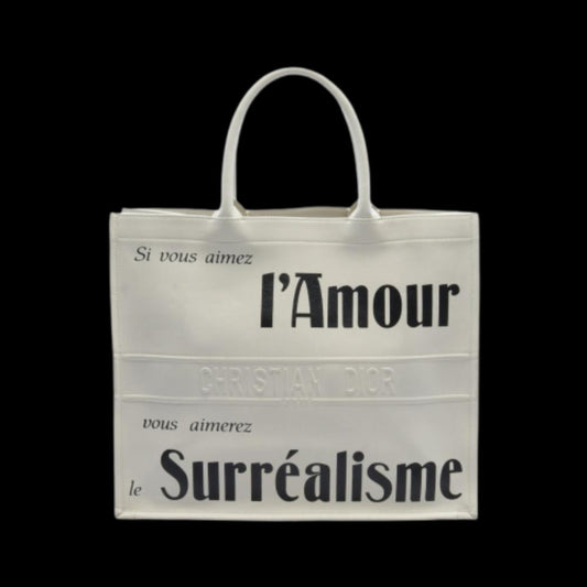White Leather Dior Tote