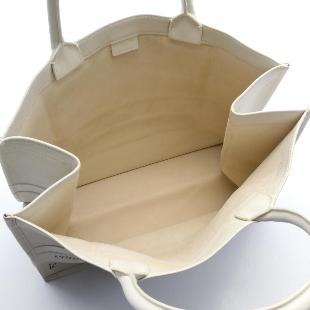 White Leather Dior Tote