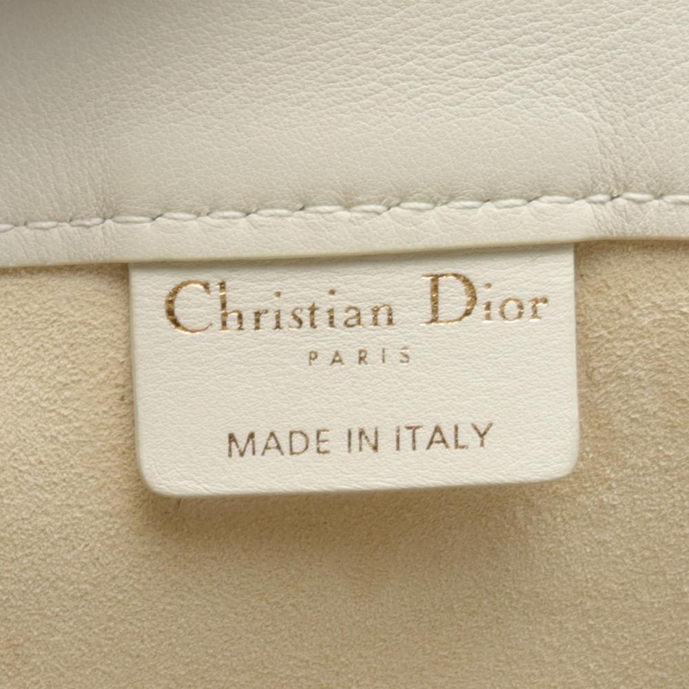 White Leather Dior Tote