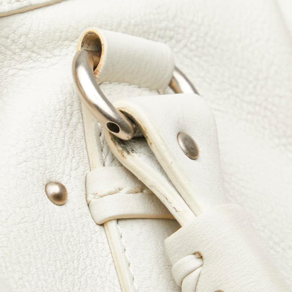 White Leather Dior Tote