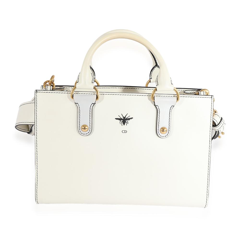 White Leather Dior Tote