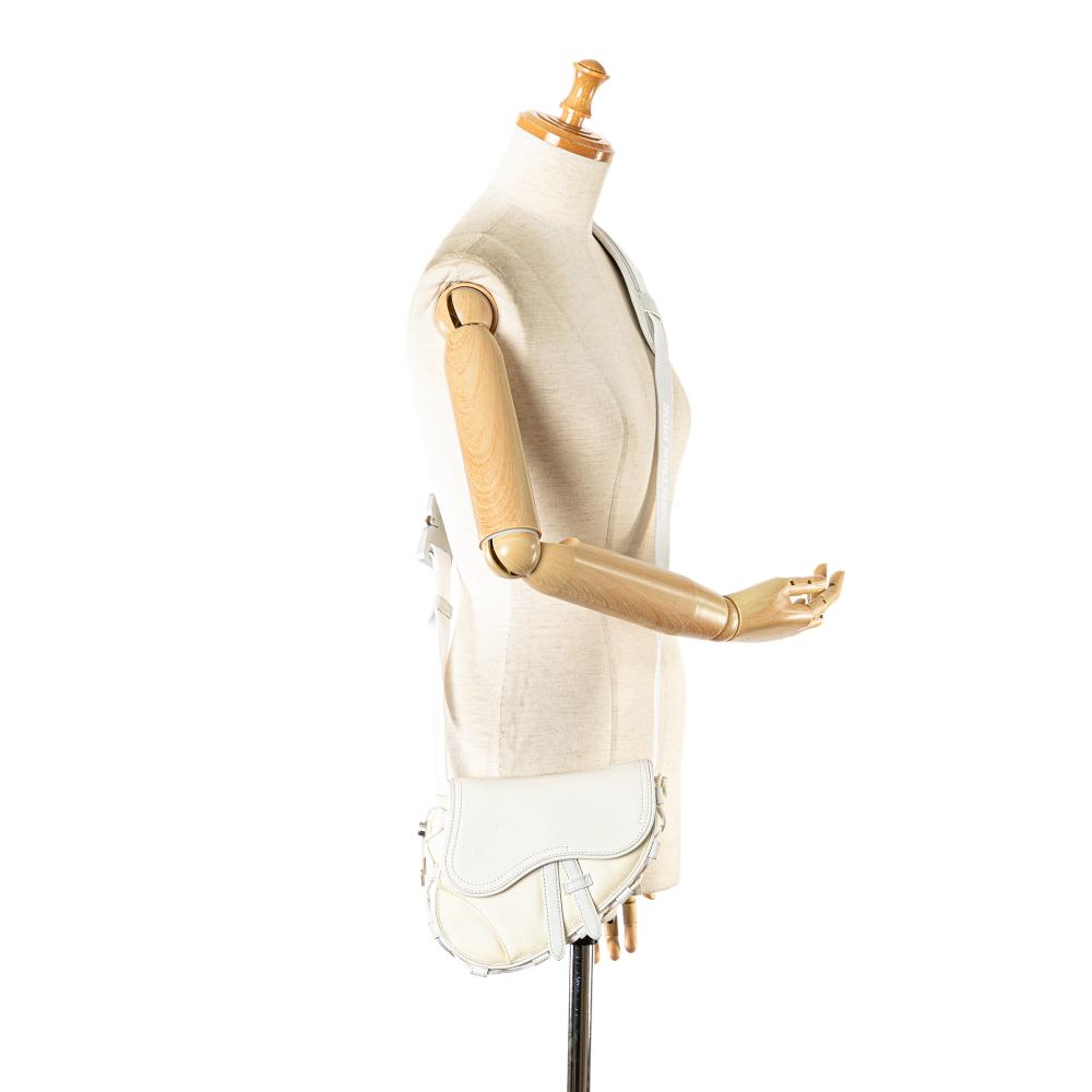 White Nylon Dior Saddle Bag