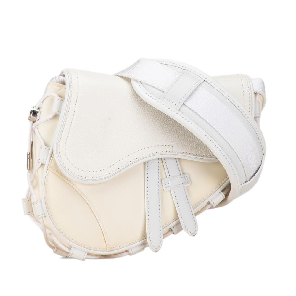 White Nylon Dior Saddle Bag