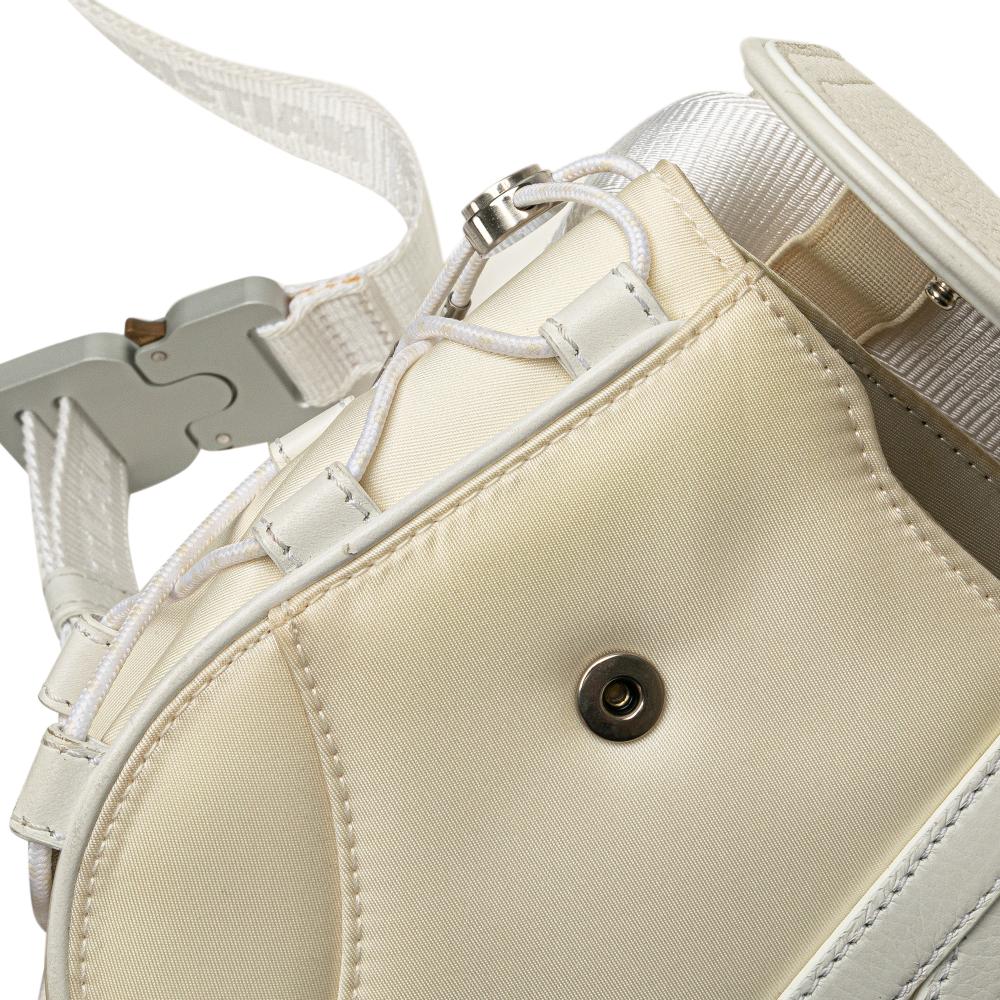 White Nylon Dior Saddle Bag