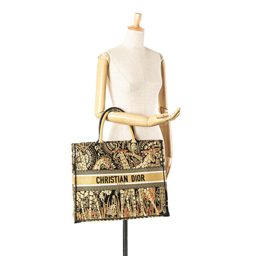 Yellow Canvas Dior Book Tote