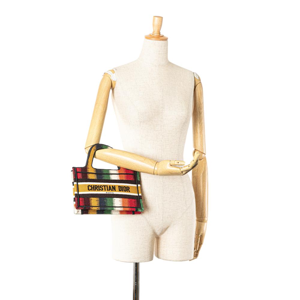 Yellow Canvas Dior Book Tote