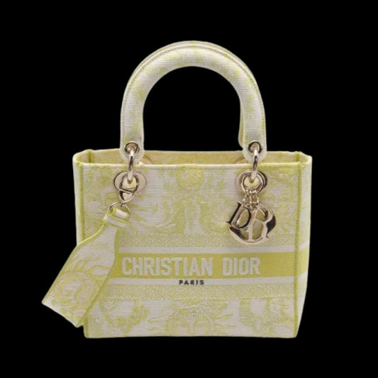Yellow Canvas Dior Lady Dior