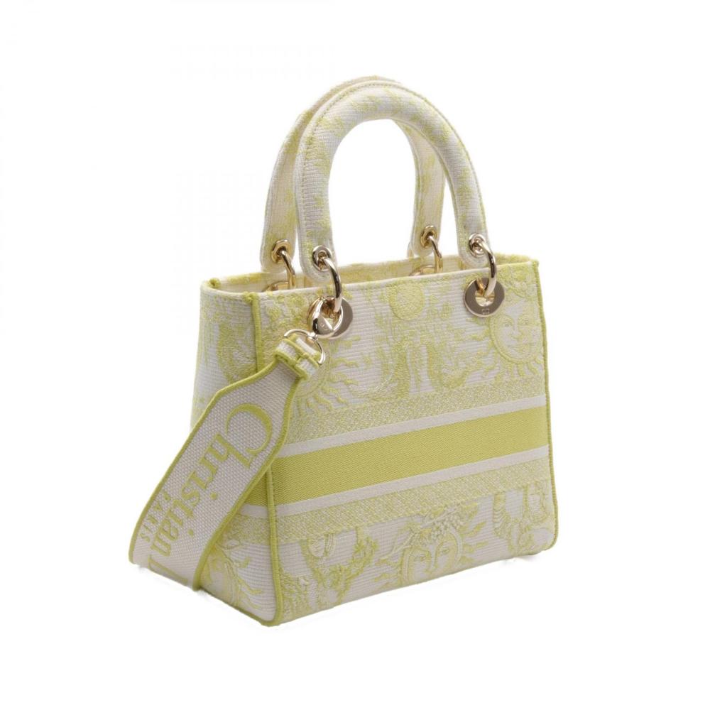 Yellow Canvas Dior Lady Dior
