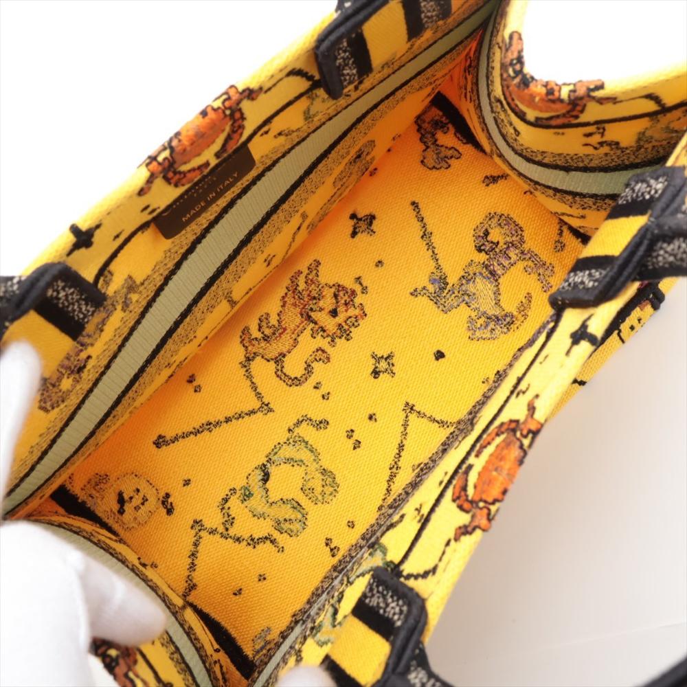 Yellow Canvas Dior Tote