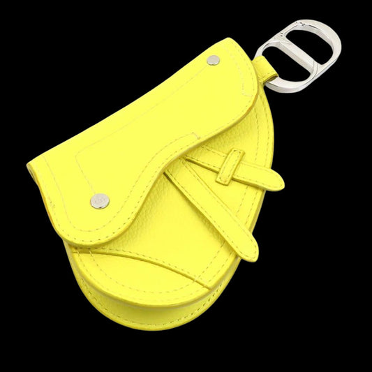 Yellow Leather Dior Clutch