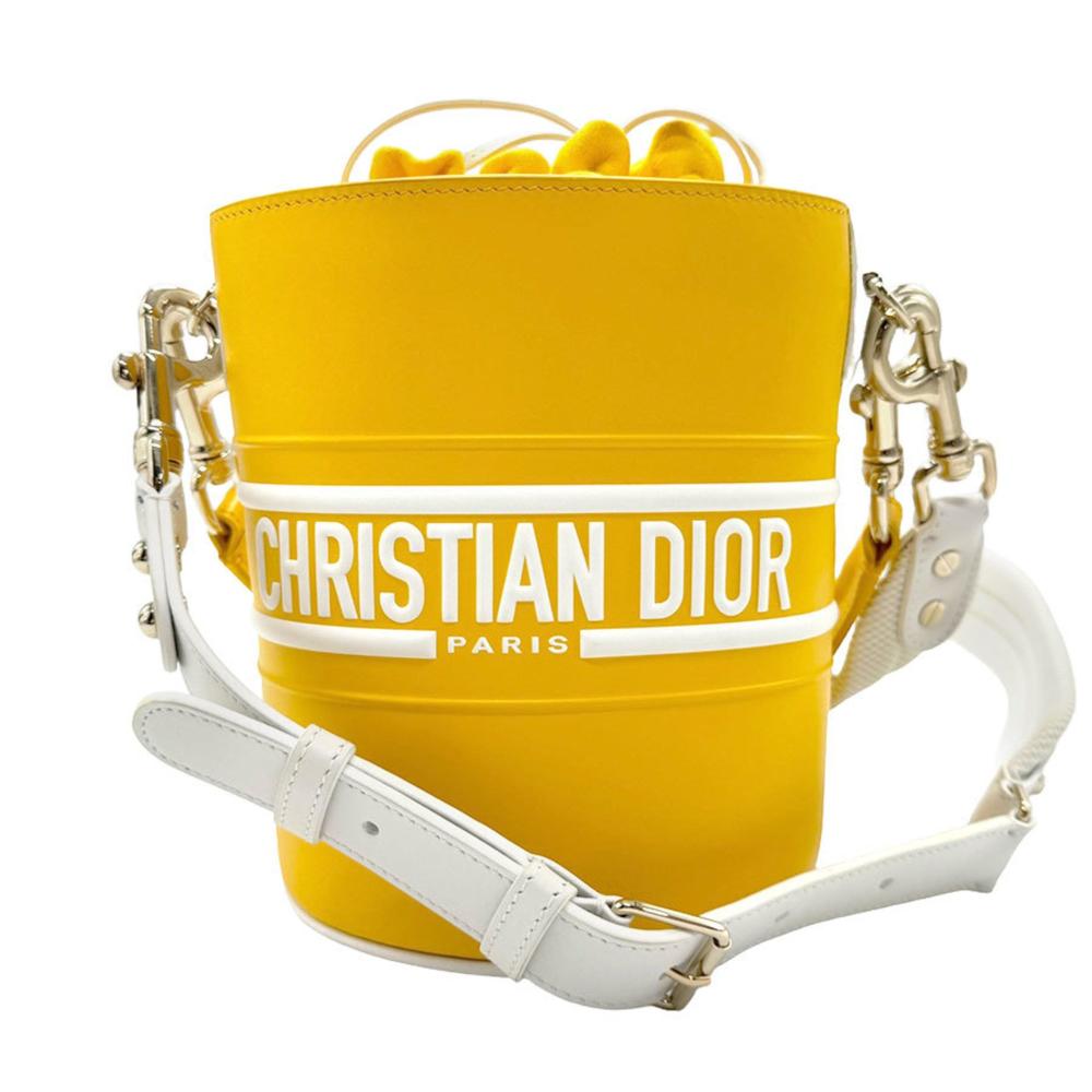 Yellow Leather Dior Handbag