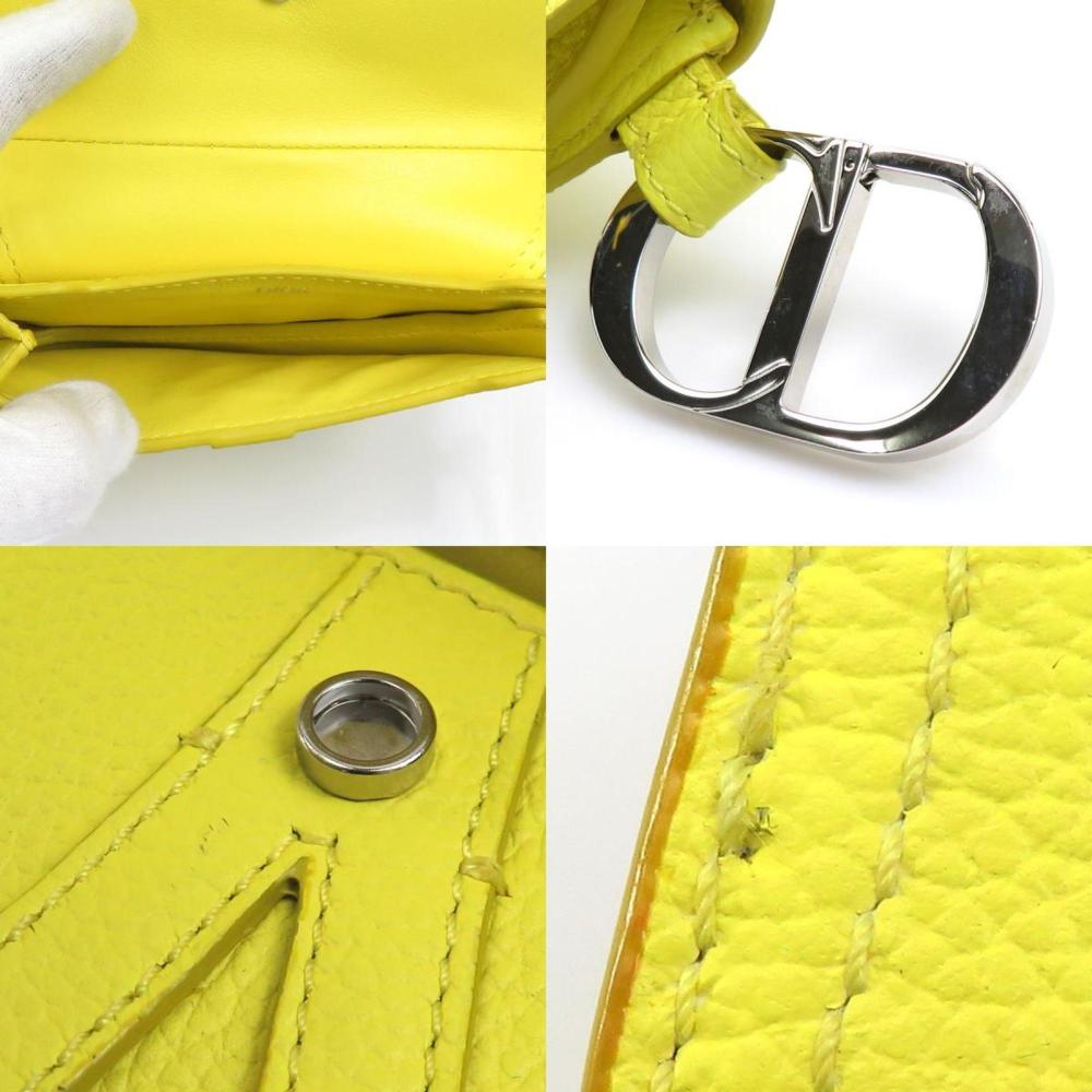 Yellow Leather Dior Clutch