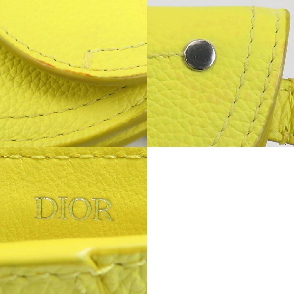 Yellow Leather Dior Clutch