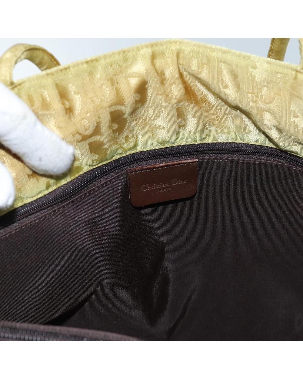 Yellow Nylon Dior Tote
