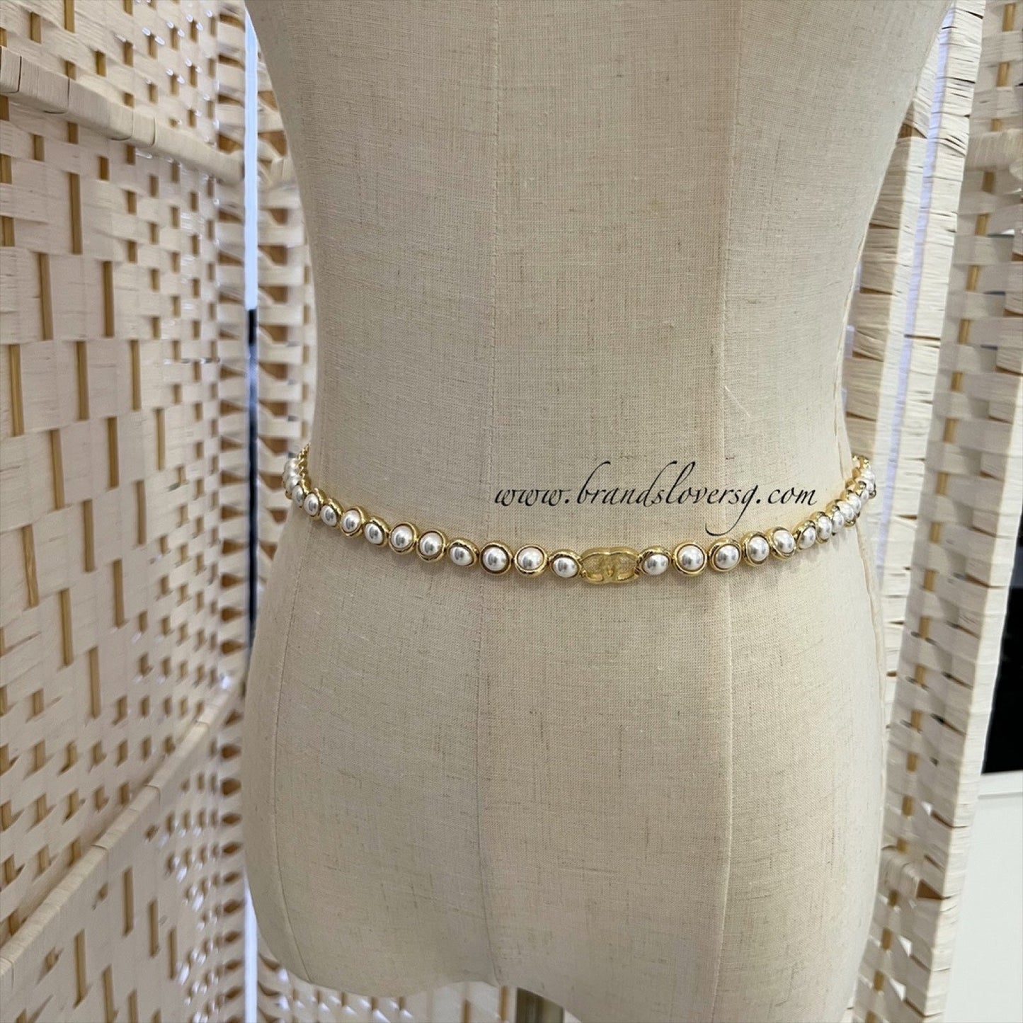 Chanel 24S Runway Waist Chain Belt with Pearls in GHW (ABD241)
