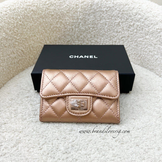 Chanel 2.55 Reissue Snap Card Holder in Rose Gold Leather and RGHW