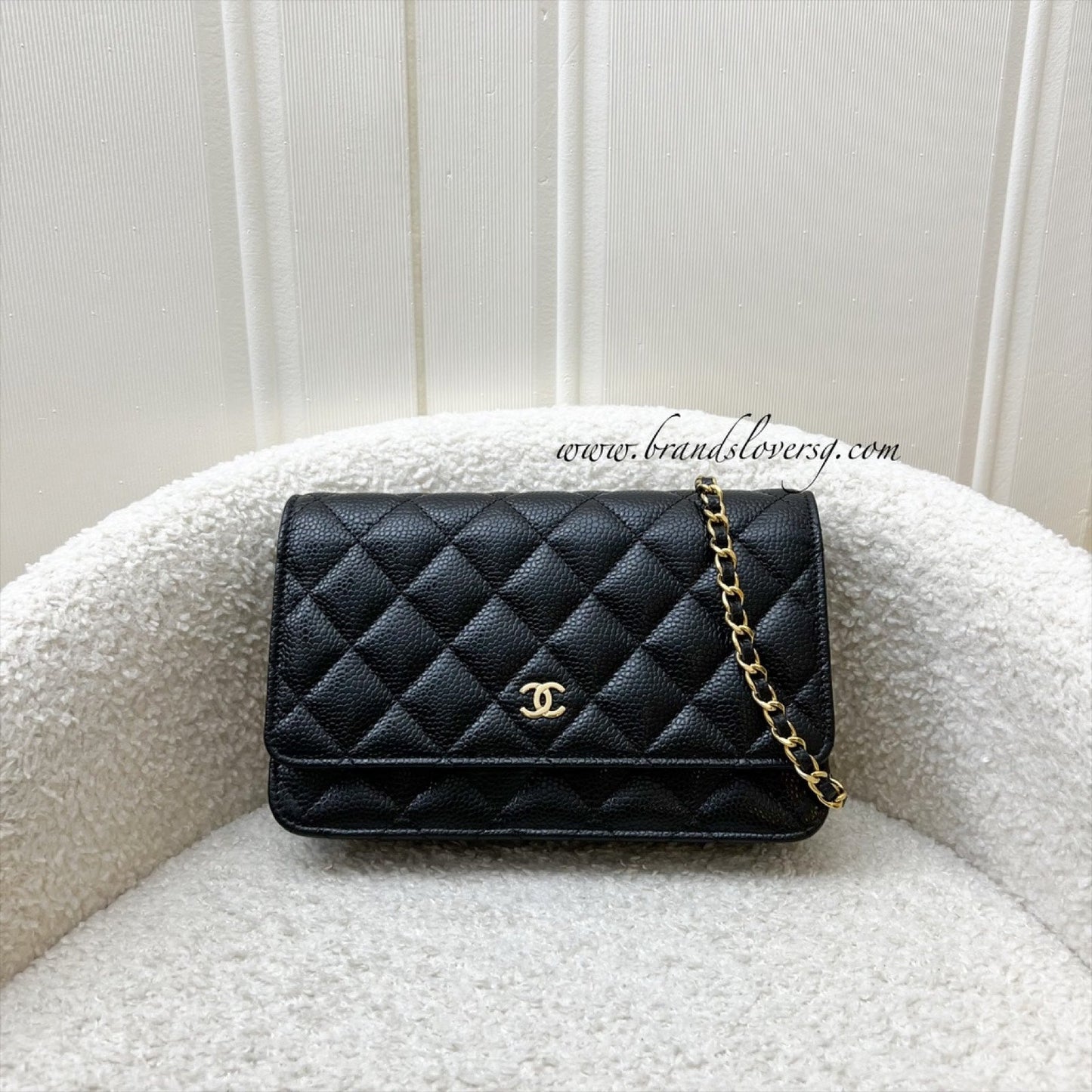 Chanel Classic Wallet on Chain WOC in Black Caviar and GHW