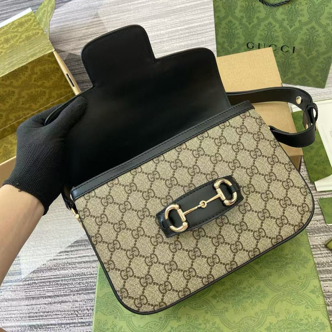 GC690 Gucci Horsebit 1955 Soft Small Shoulder Bag / HIGHEST QUALITY VERSION / 10.2"W x 6.8"H x 4"D