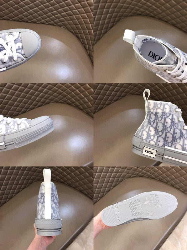 Christian Dior B23 White and Navy HIGH-TOP SNEAKER